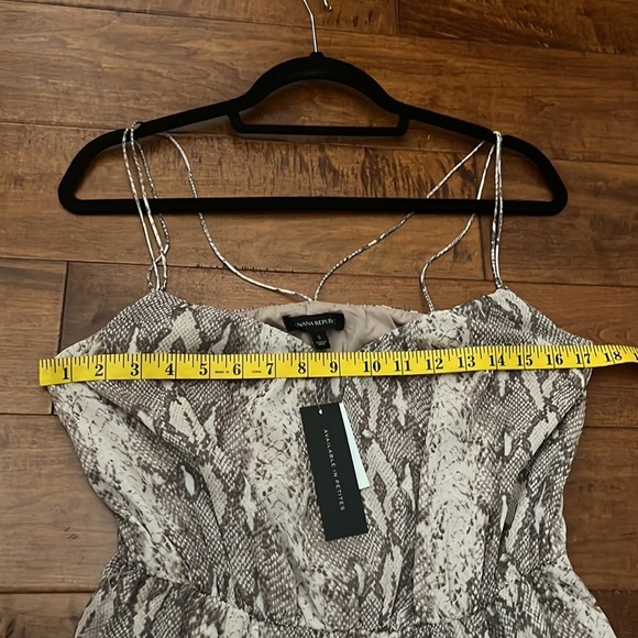 NWT Banana Republic snakeskin print chiffon spaghetti strap dress - Picture 6 of 13